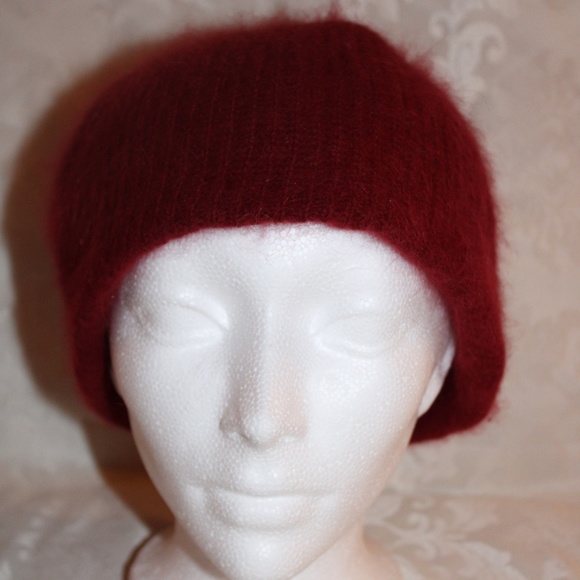 Accessories - Vintage 60s Red Angora & Wool Hat
